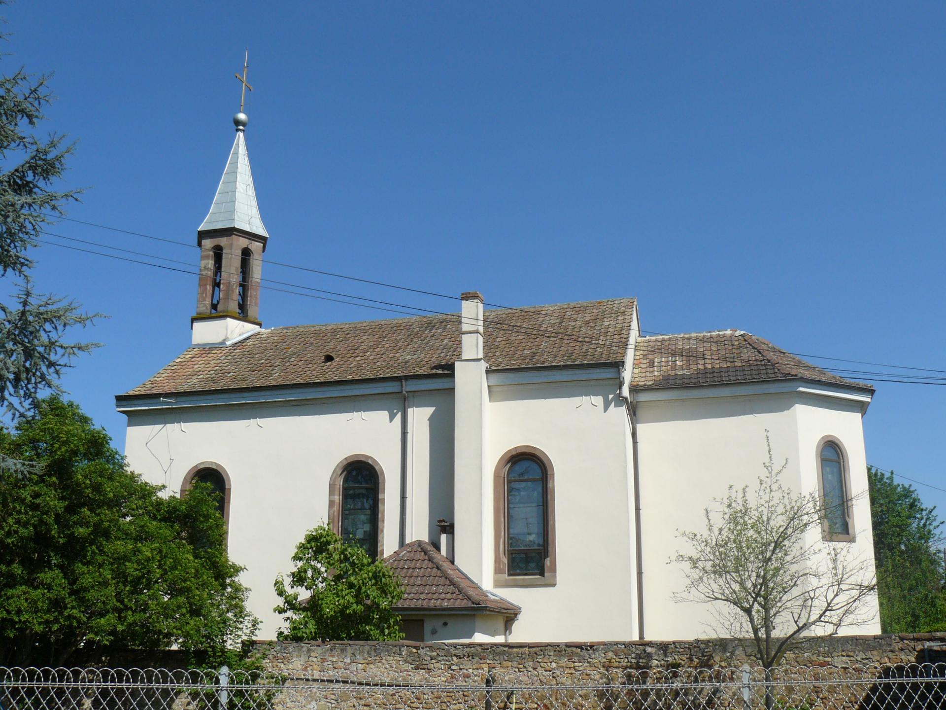 EGLISE St GEORGES ( 1885 ) d'ANDOLSHEIM ( orgue Sweelinck 2 claviers )