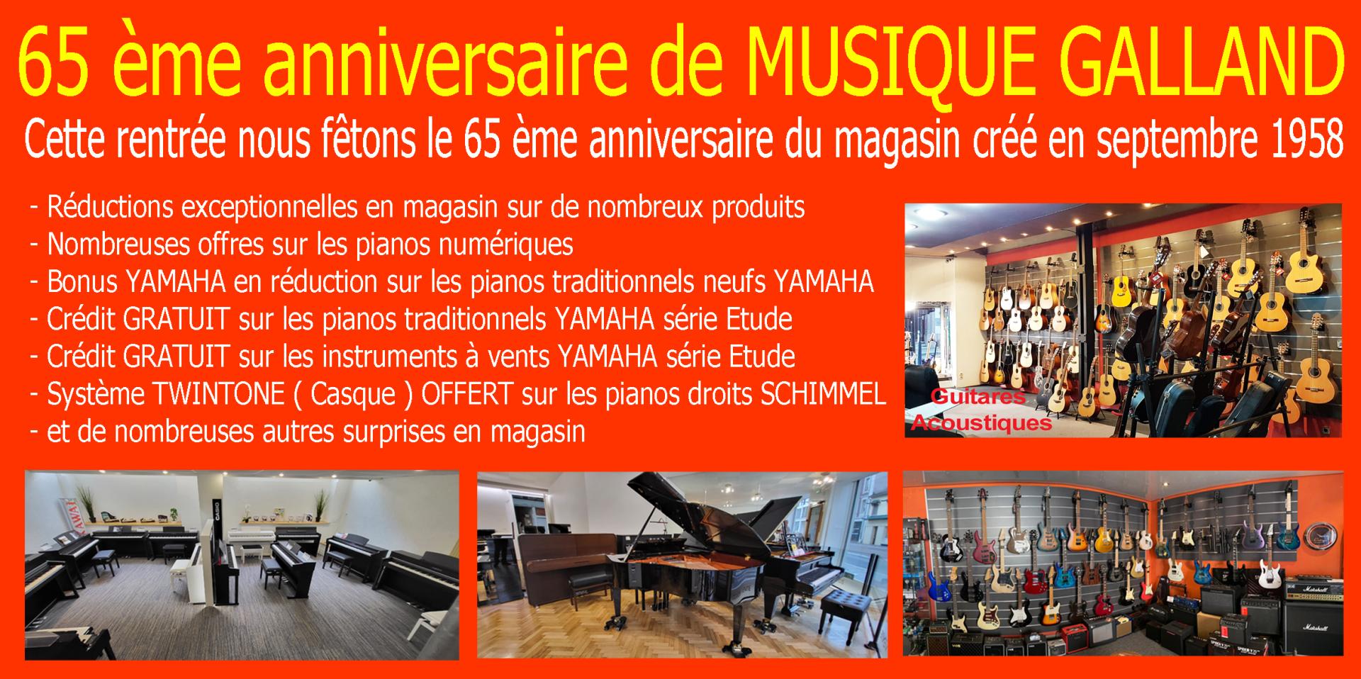 1958-2023 : 65 ème anniversaire de musique GALLAND à Mulhouse