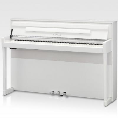 KAWAI CA99-WH piano blanc satiné avec touches en bois
