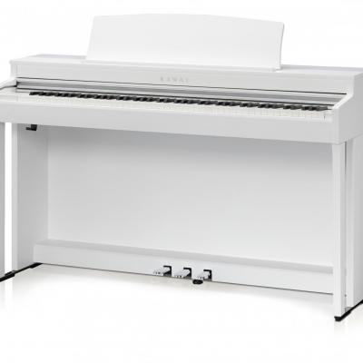 piano numérique de luxe brillant blanc neige