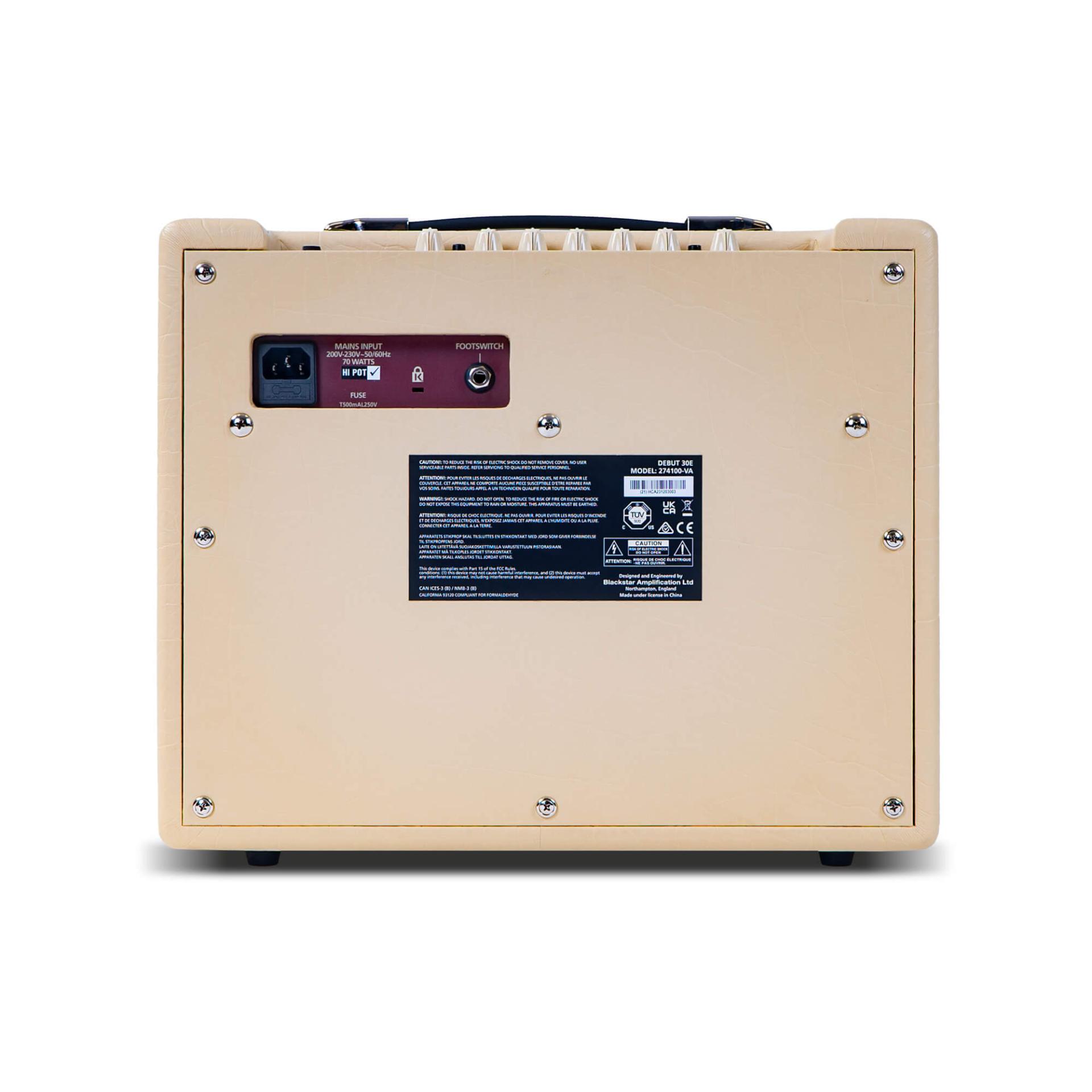 Debut 30 white shot cream back