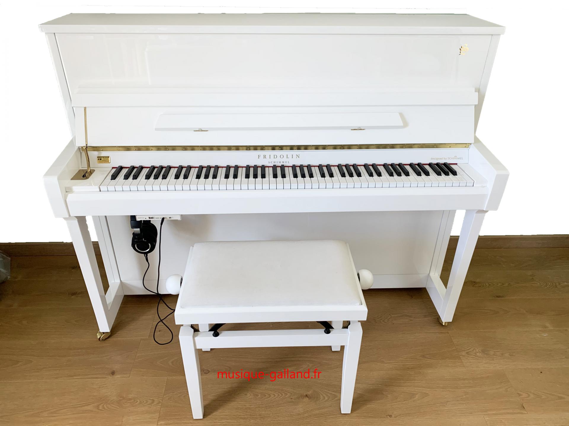 BANQUETTE PIANO TRADITION BLANC