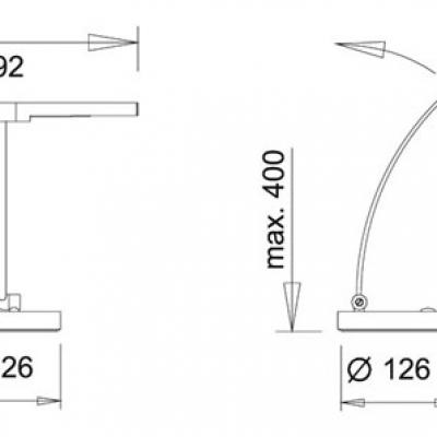 Lampe pour pupitre de pianos numériques et pianos à queue GAL-5435-HAL noir  mat