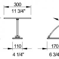 GAL-8414 LEGATO Lampe de piano droit platine mat - LED