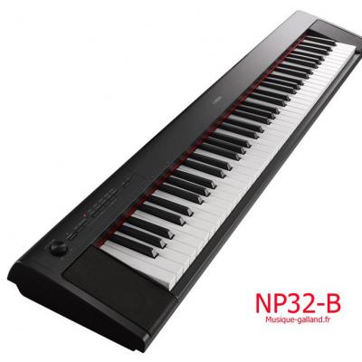 Piano portable YAMAHA NP32-B noir  Piaggero 76 notes (Disponible)