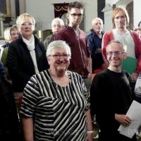 Organistes et choristes sur la breche au premier plan de g a d noemie freyburger buttet nelly vienot luc dangel et philippe heinis photo dna 1527268725