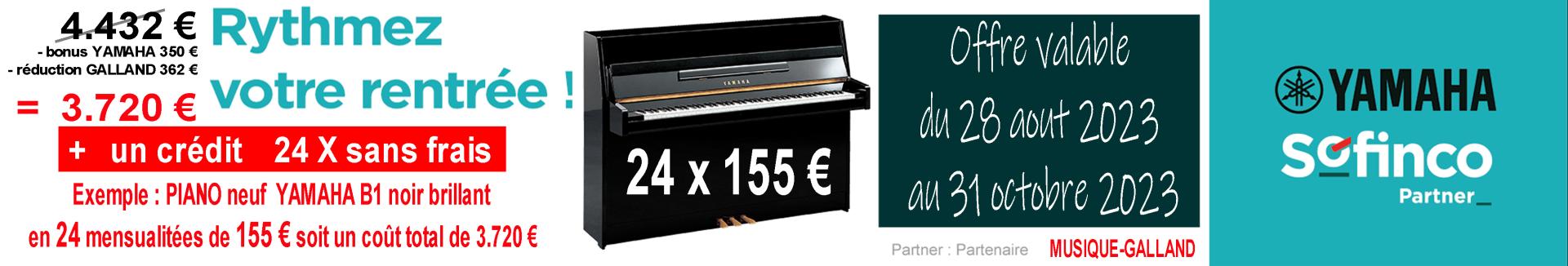 Yamaha 2000x340 piano 12 xgt galland bonus